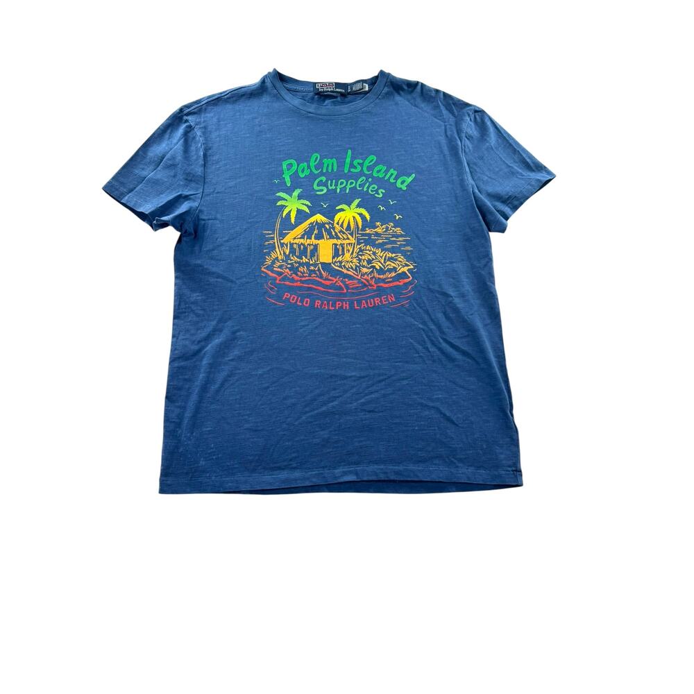 Polo Ralph Lauren Palm Island Supplies Graphic Shirt Mens S Short Sleeve Classic